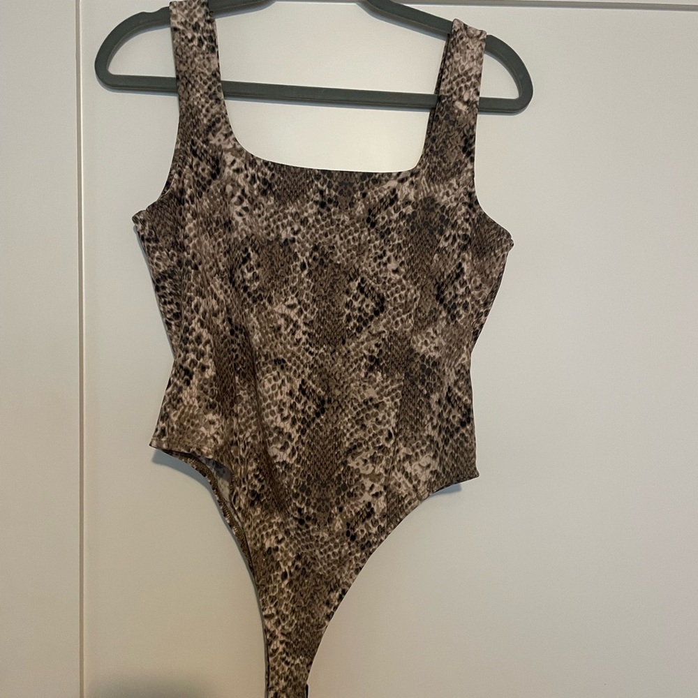 Kittenish Snake Skin Print Body Suit
